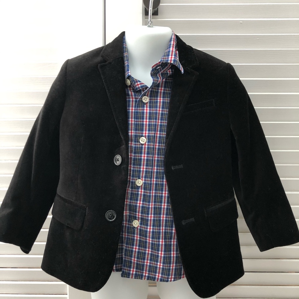 Black velvet sports jacket